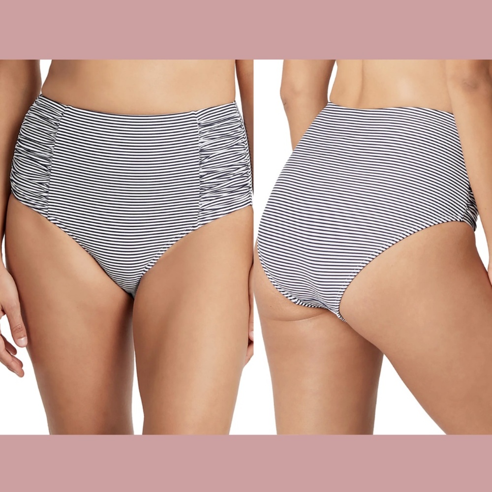 NEW Sea Level [ 4 US ]‎ High Waist Stripe Bikini Bottoms in Blue/White